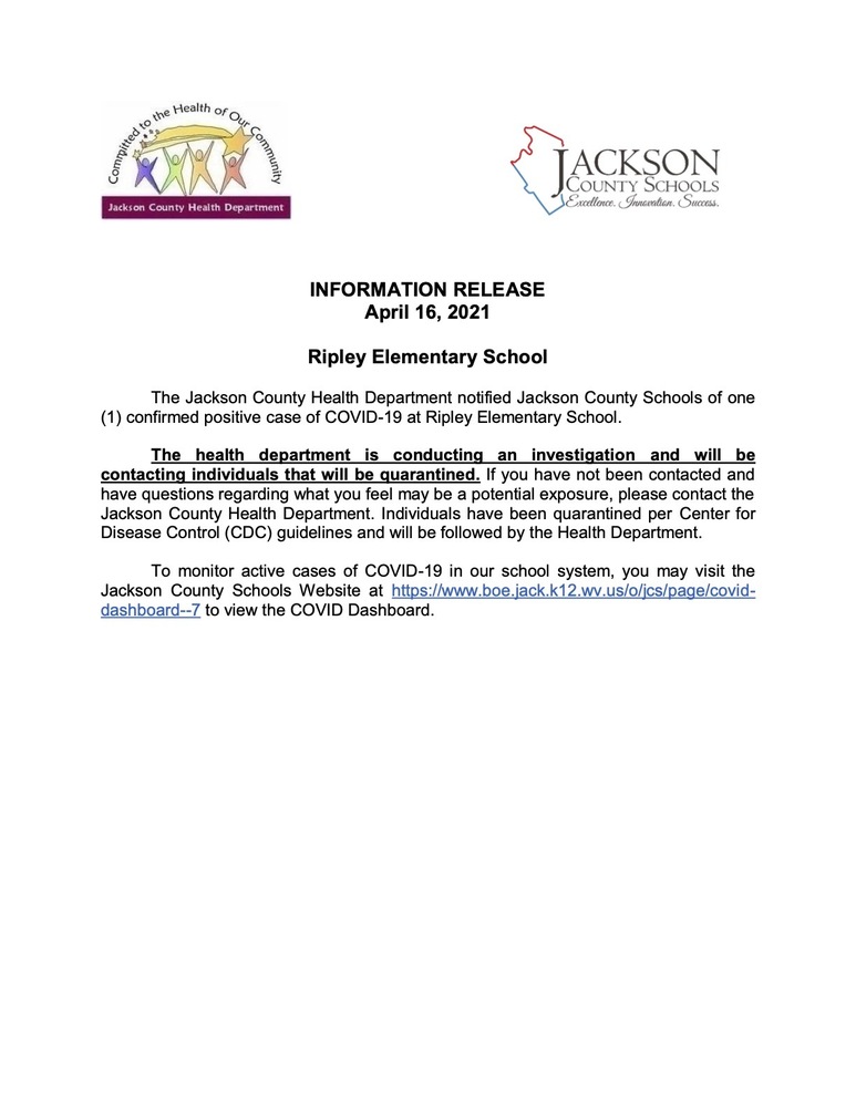 Information Release - Ripley Elem - April 16, 2021