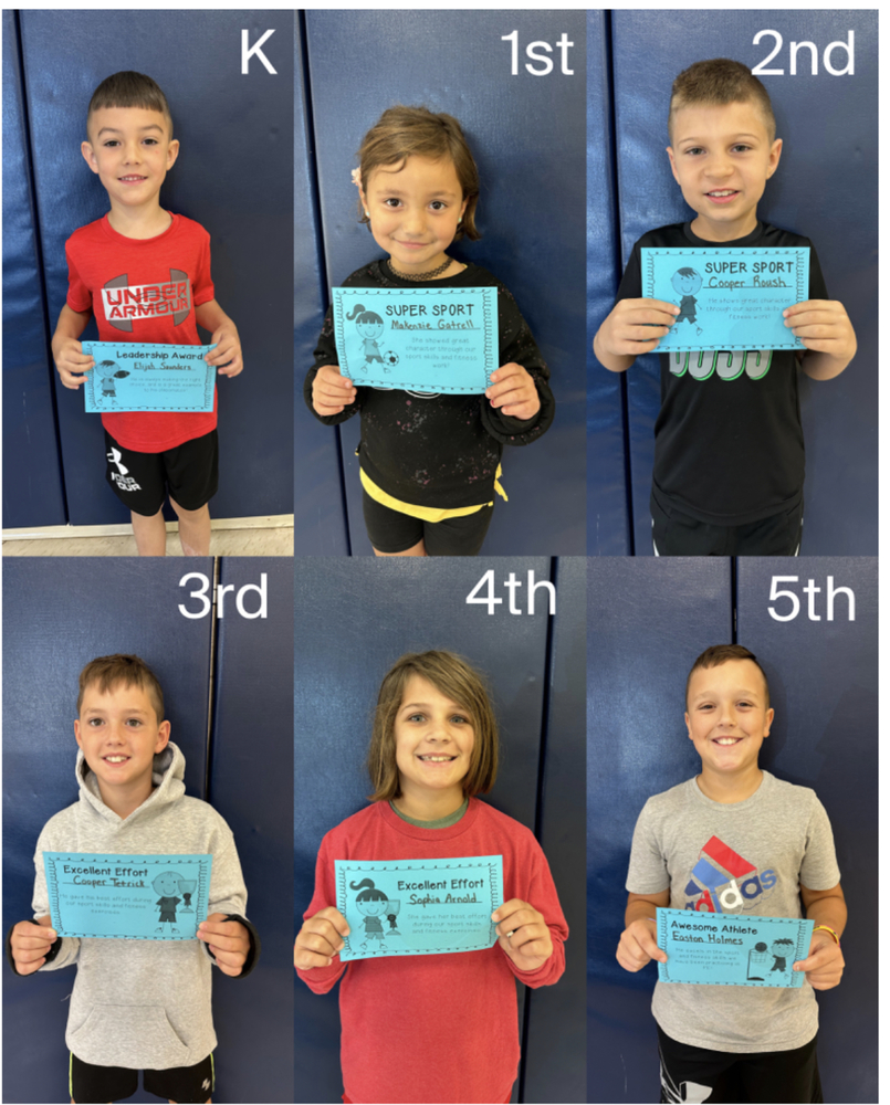 KES P.E. Players of the week students