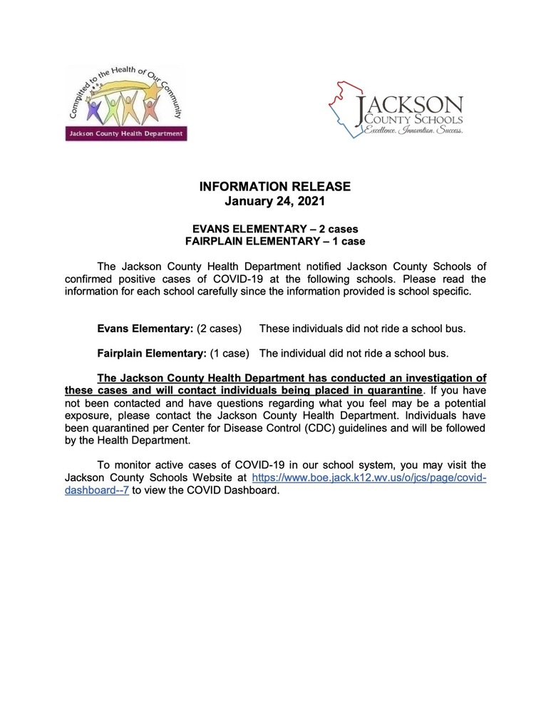 Information Release - January 24, 2021 - Evans - Fairplain