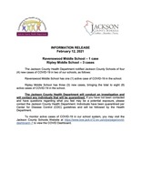 Information Release - February 12, 2021 - Ravenswood Middle and Ripley Middle