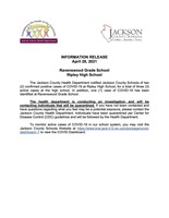 Information Release - Ripley High - Ravenswood Grade - April 28, 2021