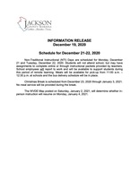 INFORMATION RELEASE December 19, 2020