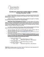 TECHNOLOGY ASSISTANCE DURING REMOTE LEARNING Thursday, November 19, 2020