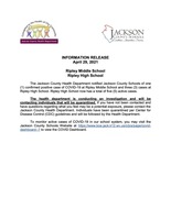 Information Release - Ripley High & Ripley Middle - April 29, 2021