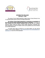 Information Release - February 1, 2021 - Ripley High School
