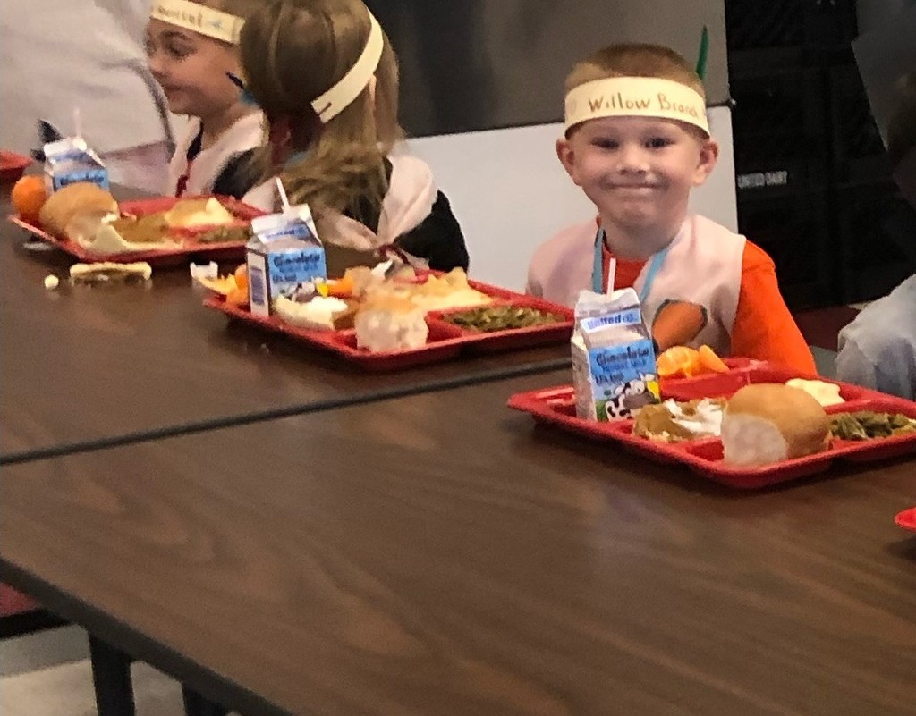 All smiles from Mr. Casto's class during lunch today!